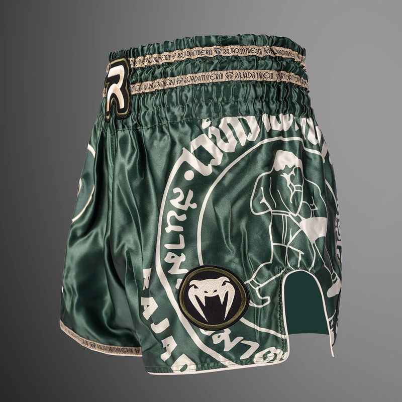 Men's training shorts Venum x Rajadamnern Muay Thai military green 3
