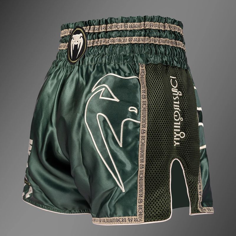 Men's training shorts Venum x Rajadamnern Muay Thai military green 4