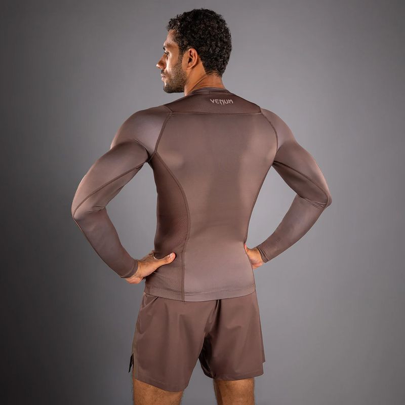 Men's longsleeve rashguard Venum No Gi Rashguards chocolate brown 2
