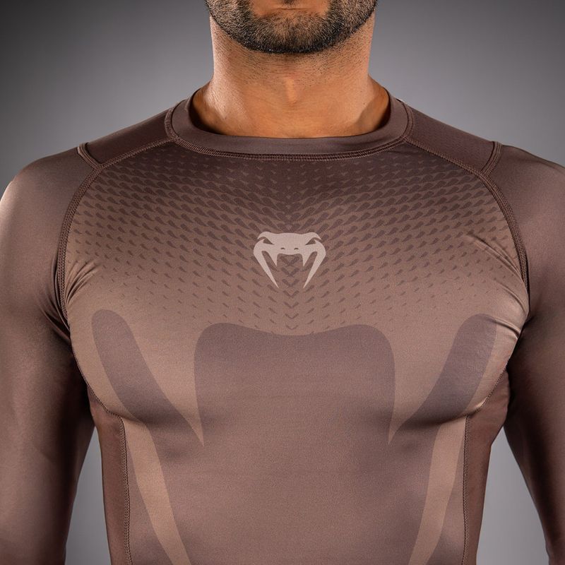 Men's longsleeve rashguard Venum No Gi Rashguards chocolate brown 4