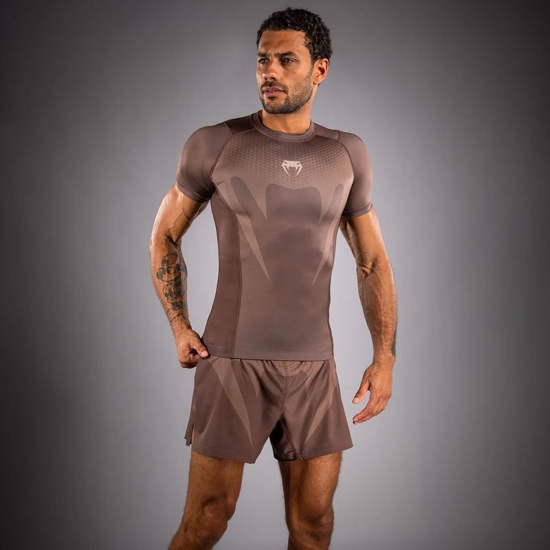Men's rashguard Venum No Gi Rashguards chocolate brown 3