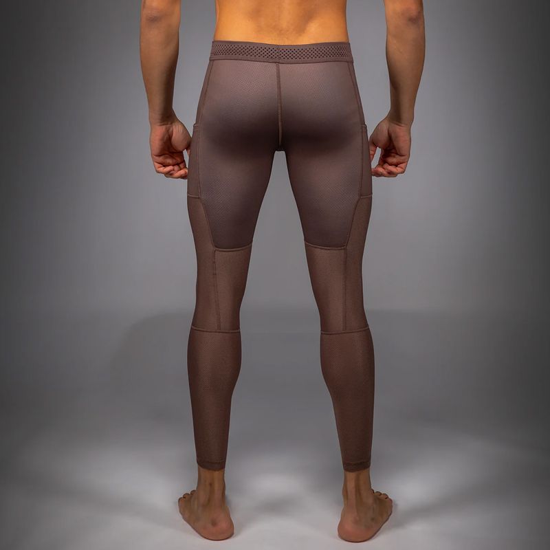 Men's training leggings Venum No Gi Spats chocolate brown 3