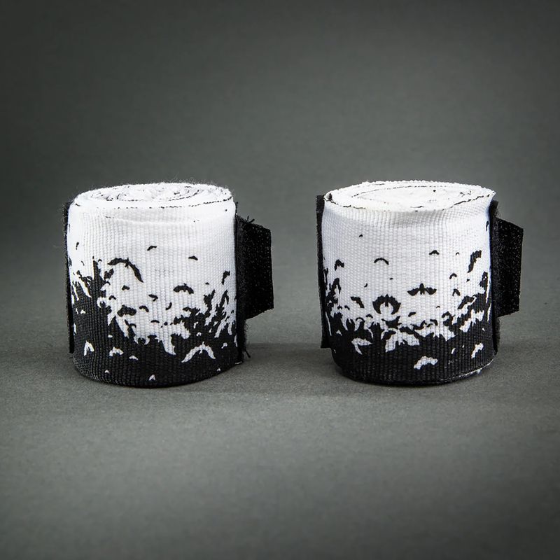 Boxing wraps Venum Bats Night Handwraps 450 cm black/white 2