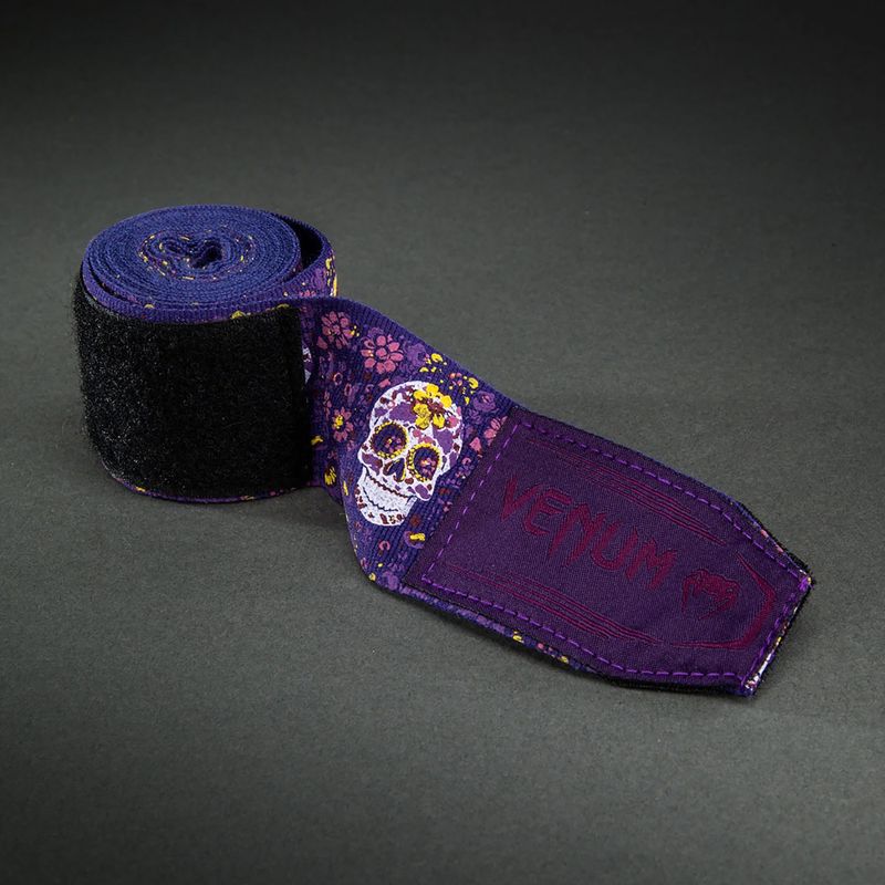 Boxing wraps Venum Santa Muerte Handwraps 250 cm dark purple 3