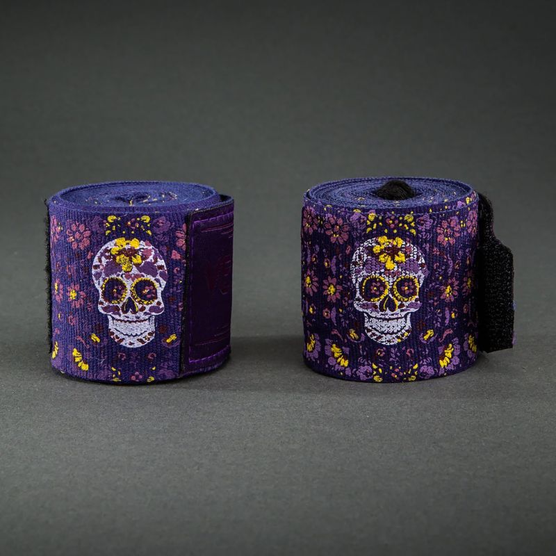 Boxing wraps Venum Santa Muerte Handwraps 450 cm dark purple 2