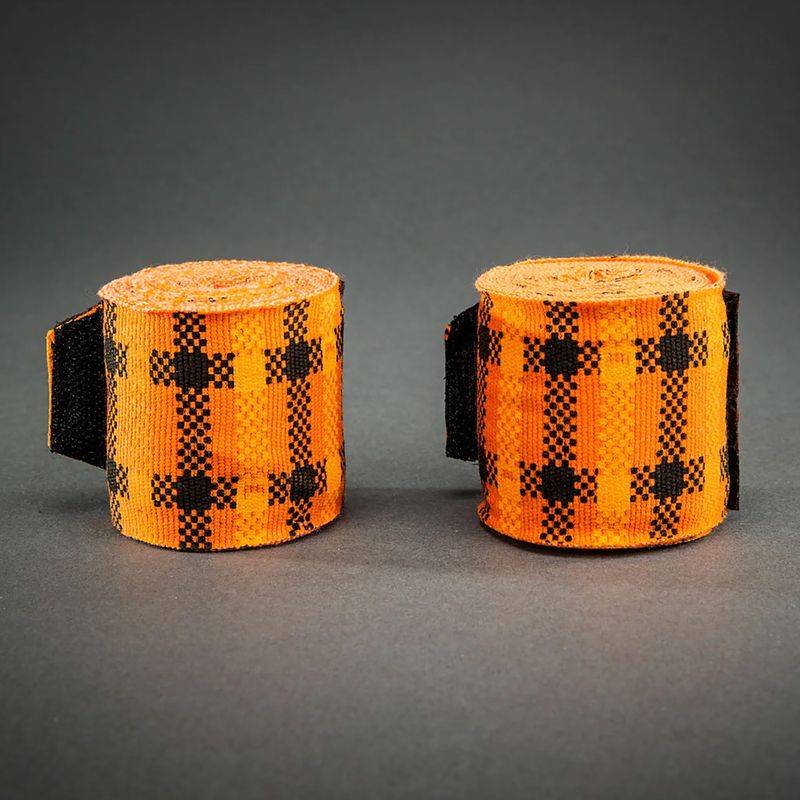 Boxing wraps Venum Tartan Handwraps 450 cm pumpkin 2