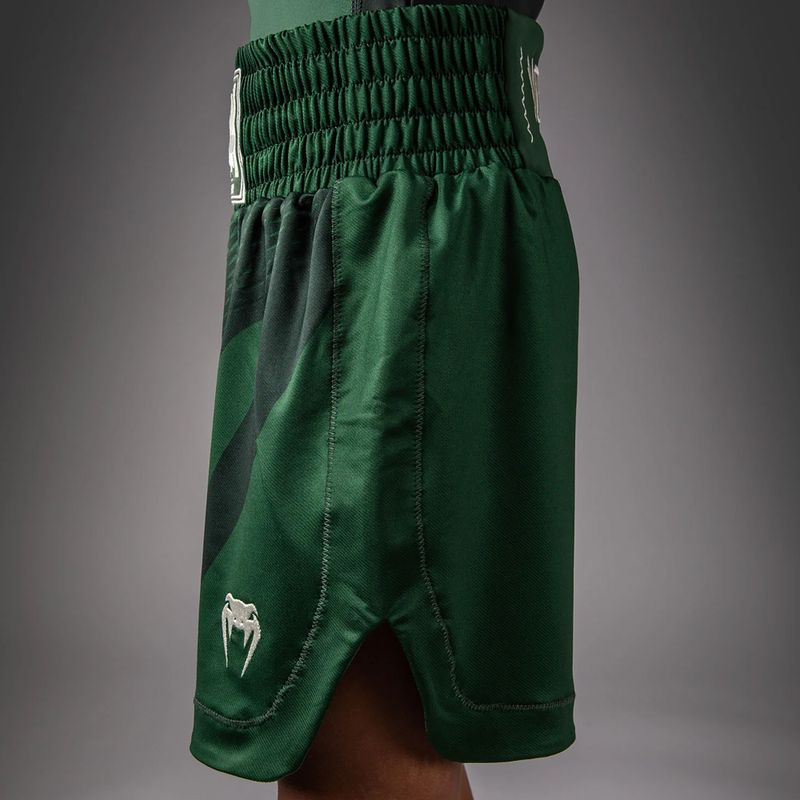 Children's training shorts Venum Attack Kids Boxing forest green/off white 5