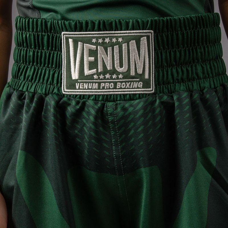 Children's training shorts Venum Attack Kids Boxing forest green/off white 6