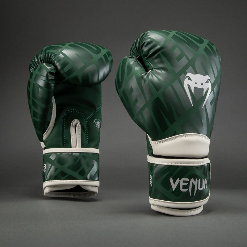 Children's boxing gloves Venum Contender 1.5 XT Kids forest green/off white 2