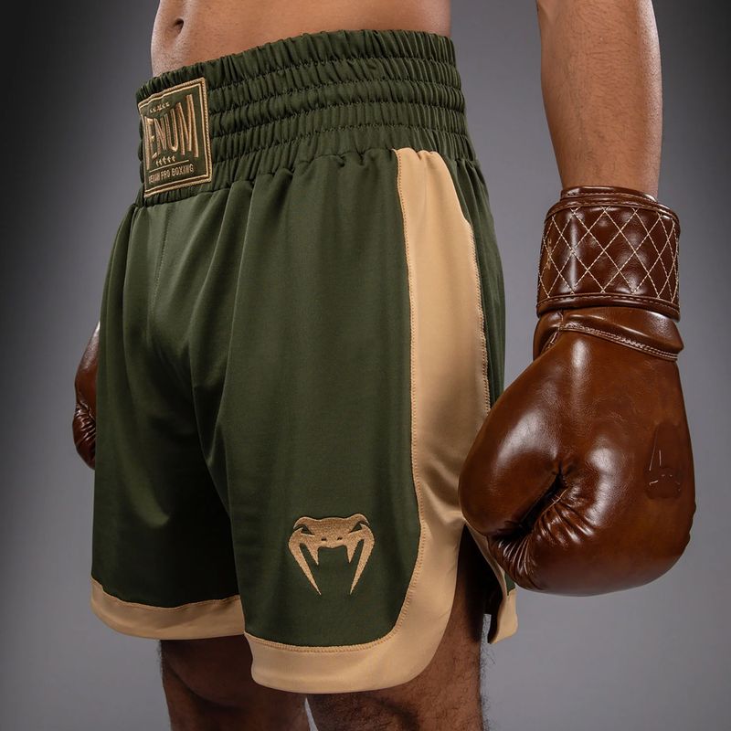 Men's training shorts Venum Classic Boxing military green/sand 5