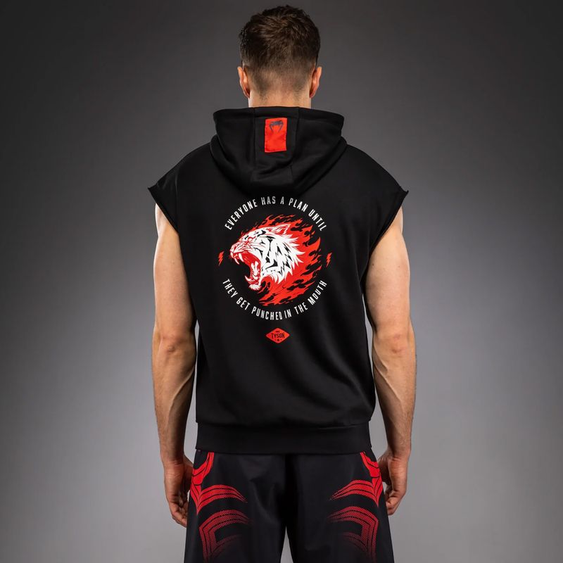 Men's sweatshirt Venum x Mike Tyson Tiger Sleeveless Hoodie deep black/intense red 3