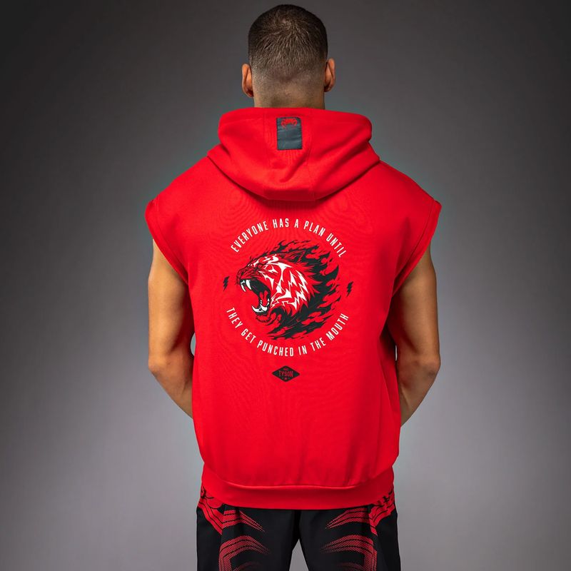 Men's sweatshirt Venum x Mike Tyson Tiger Sleeveless Hoodie intense red/deep black 3