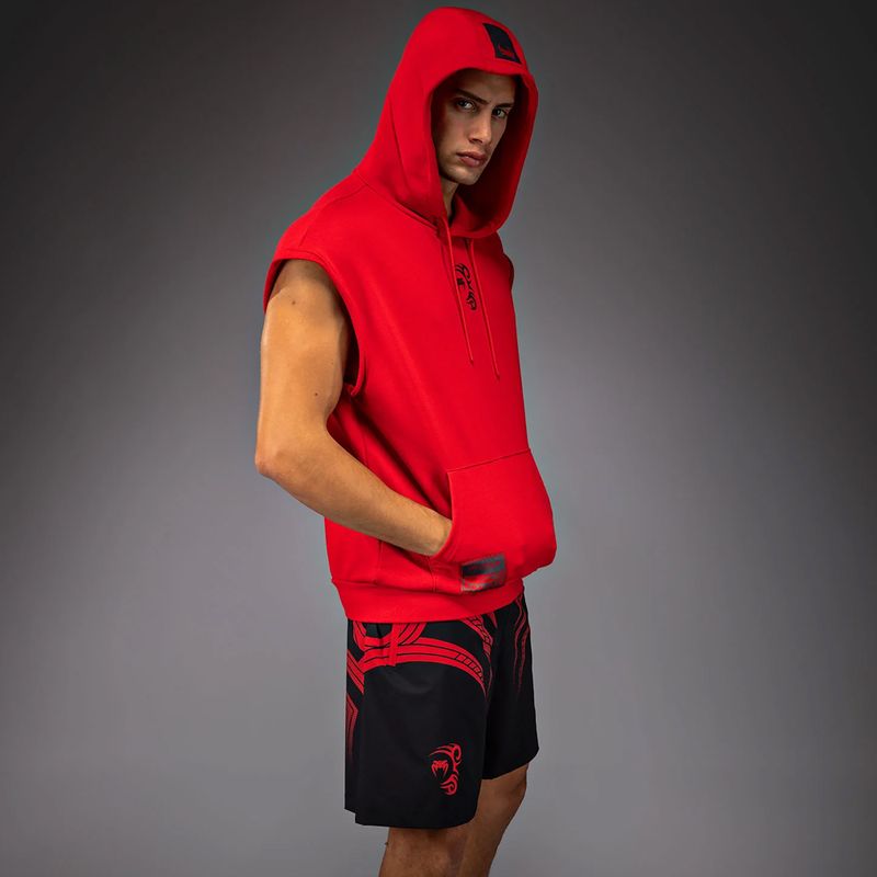 Men's sweatshirt Venum x Mike Tyson Tiger Sleeveless Hoodie intense red/deep black 4