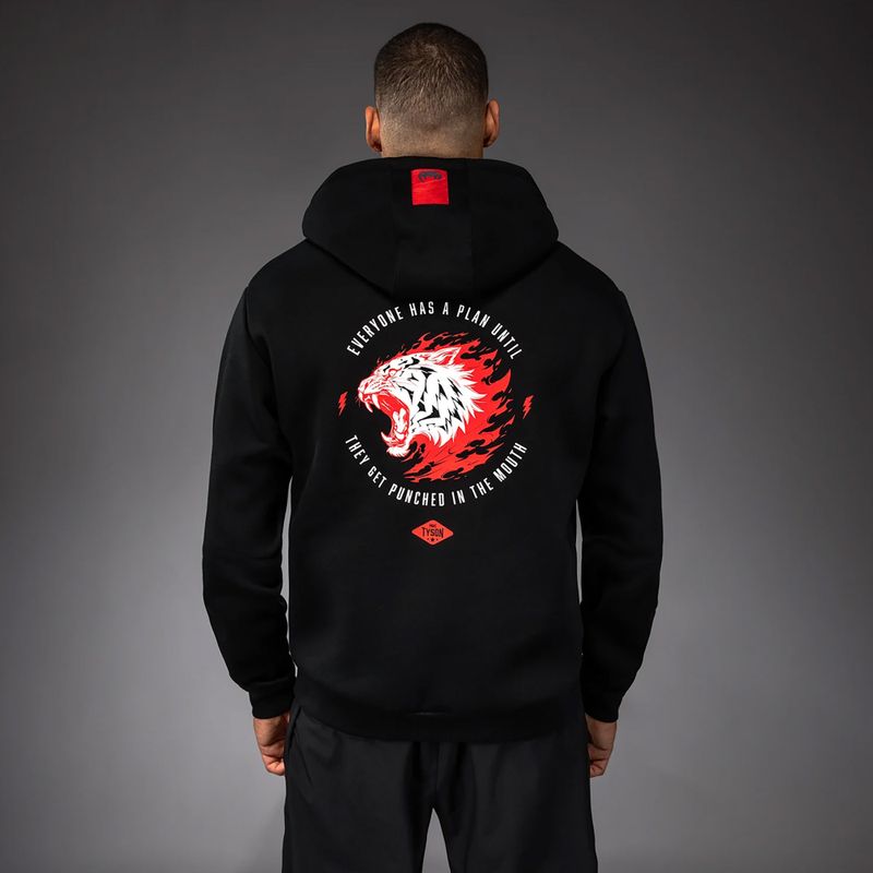 Men's sweatshirt Venum x Mike Tyson Tiger Hoodie deep black/intense red 2