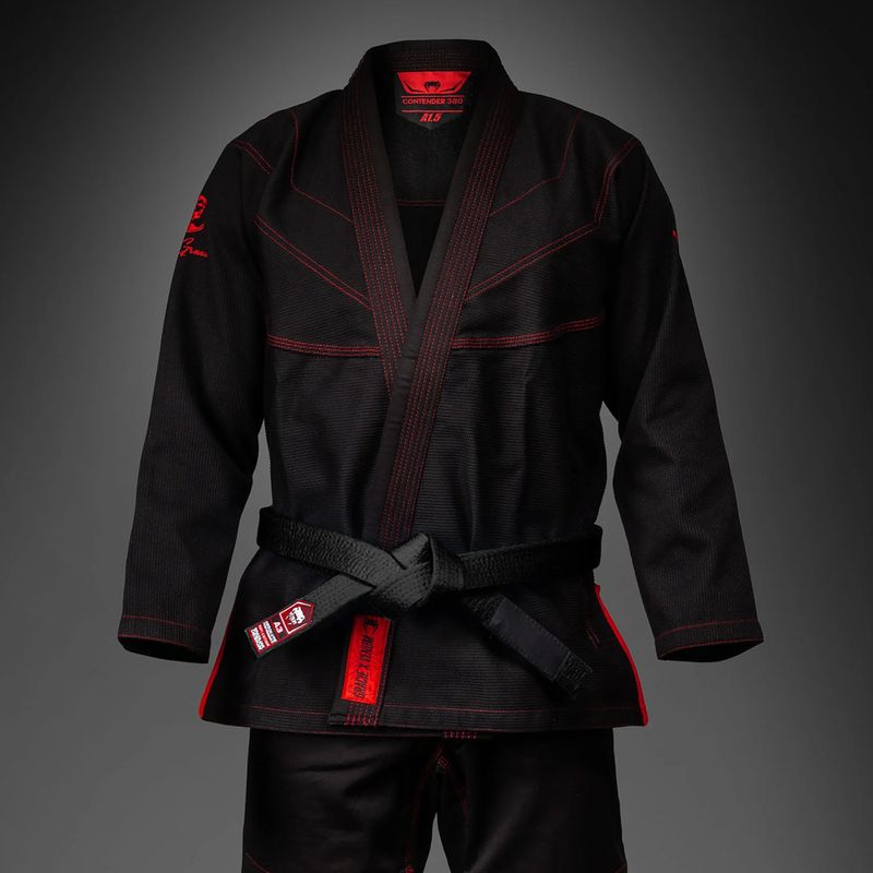 GI for Brazilian jiu-jitsu Venum Roger Gracie Academy BJJ black/red 3