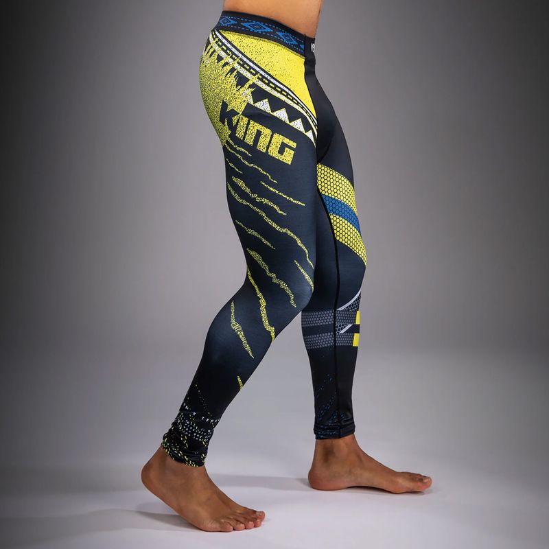 Men's training leggings Venum x TEKKEN 8 King Spats black/yellow 3