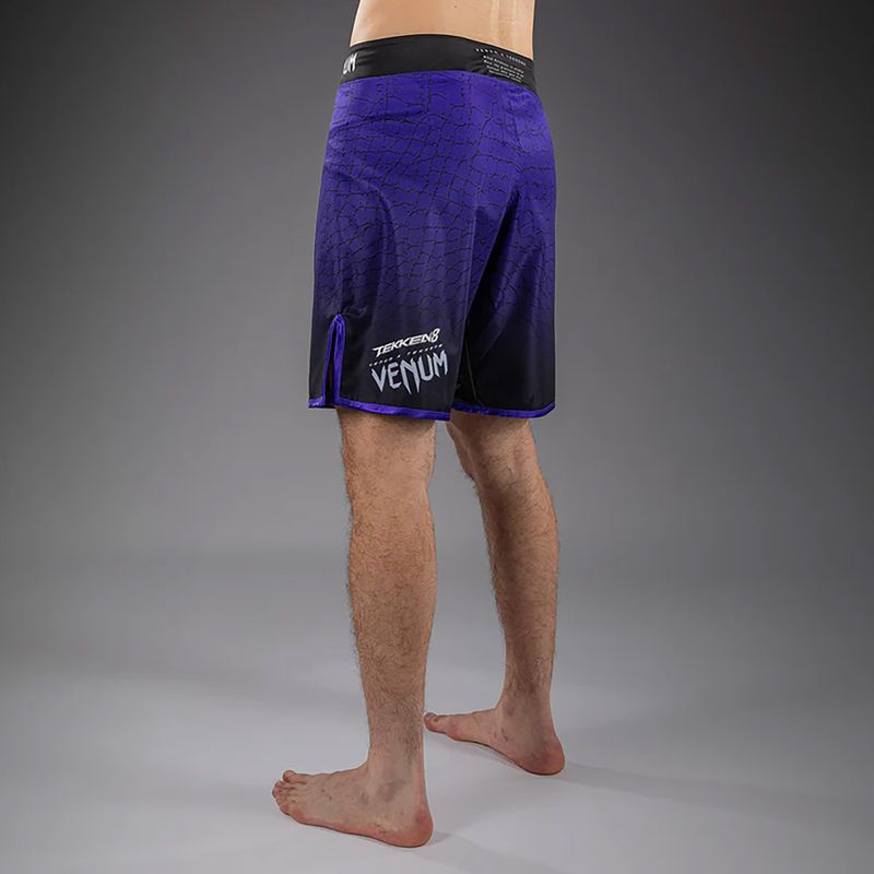 Men's training shorts Venum x TEKKEN 8 Kazuya Fight black purple 4