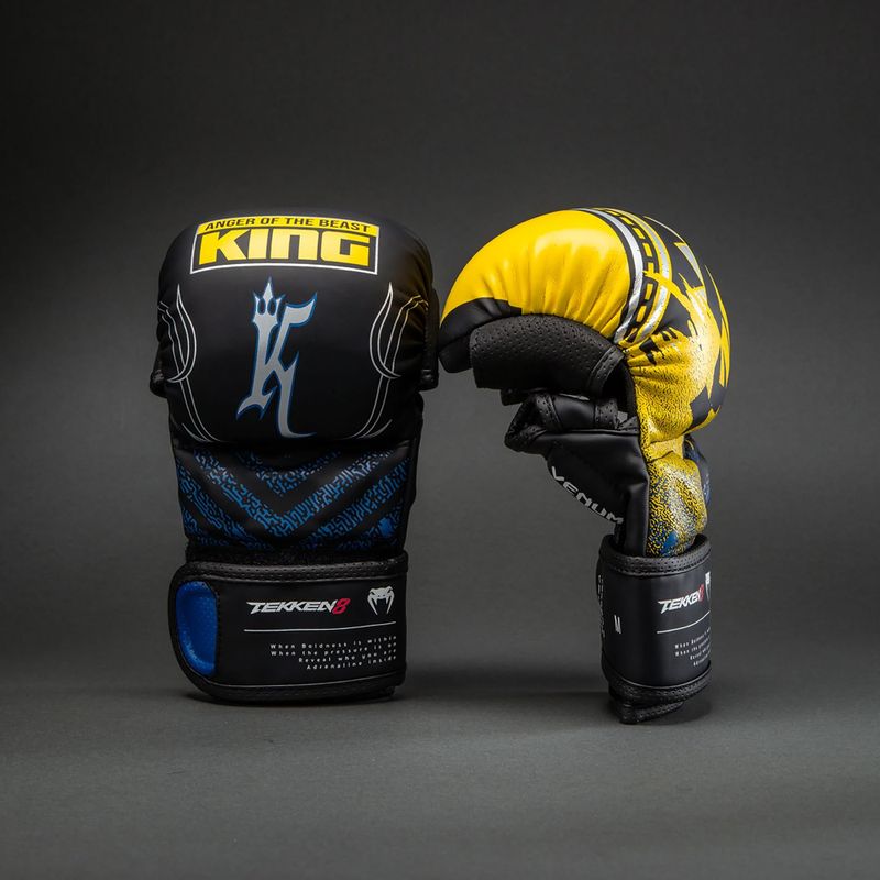 Sparring gloves Venum x TEKKEN 8 King Sparring black/yellow 3