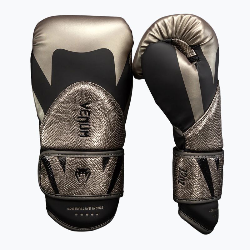 Boxing gloves Venum Challenger 4.0 silver/black 2