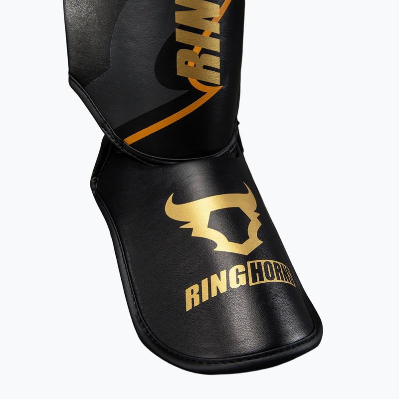 Shin and foot guards Venum Ringhorns Charger Shin black/gold 5
