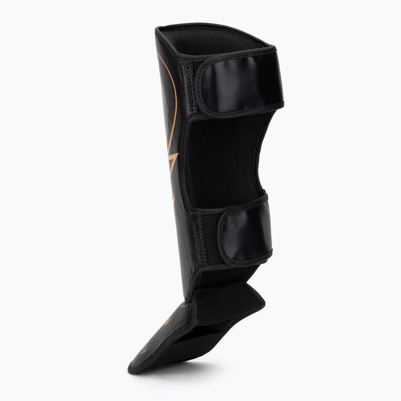 Shin and foot guards Venum Ringhorns Charger Shin black/gold 3