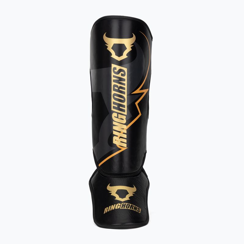 Shin and foot guards Venum Ringhorns Charger Shin black/gold 4
