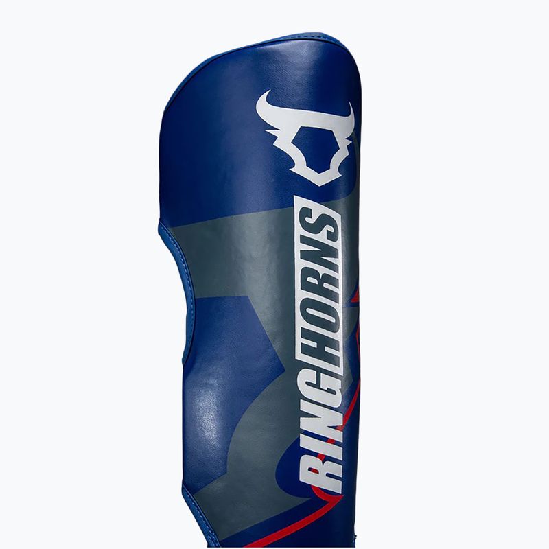 Shin and foot guards Venum Ringhorns Charger Shin navy blue/red 3