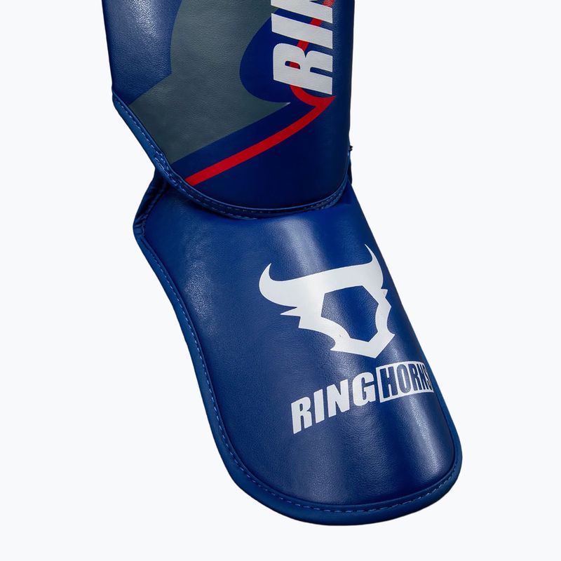 Shin and foot guards Venum Ringhorns Charger Shin navy blue/red 5