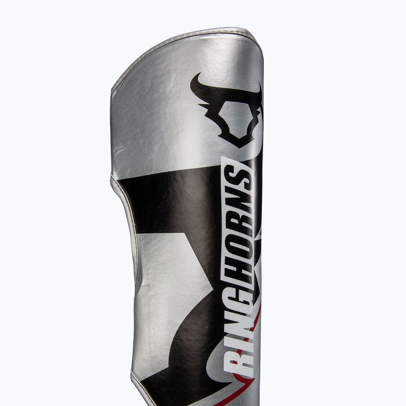 Shin and foot guards Venum Ringhorns Charger Shin silver/black 3