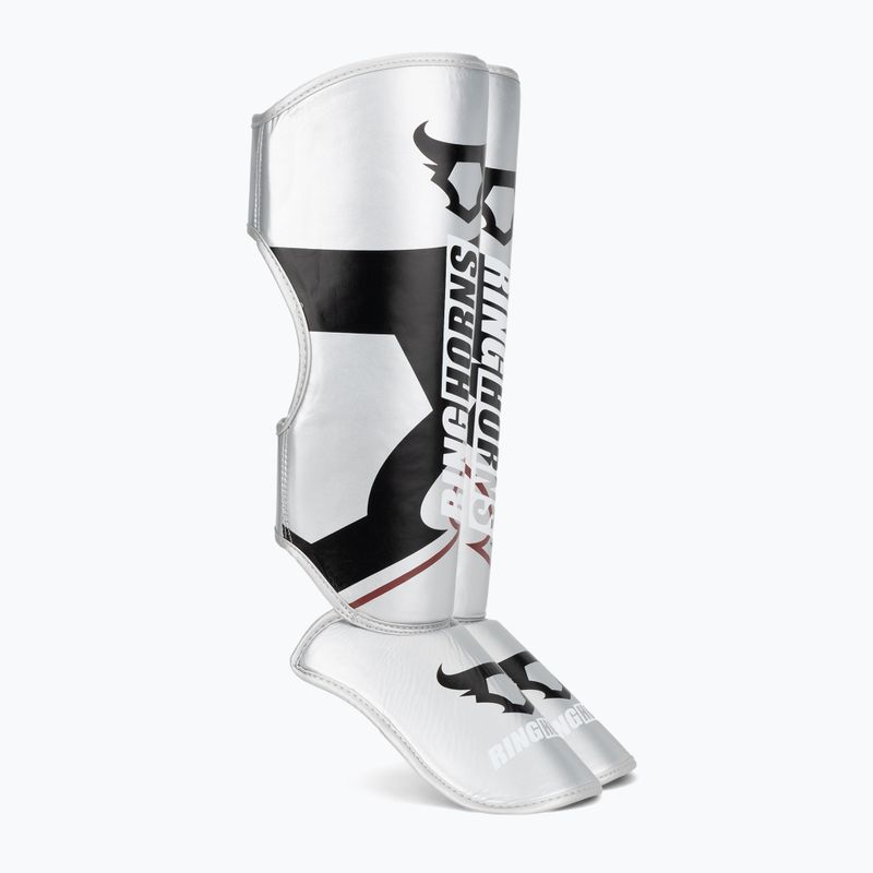 Shin and foot guards Venum Ringhorns Charger Shin silver/black