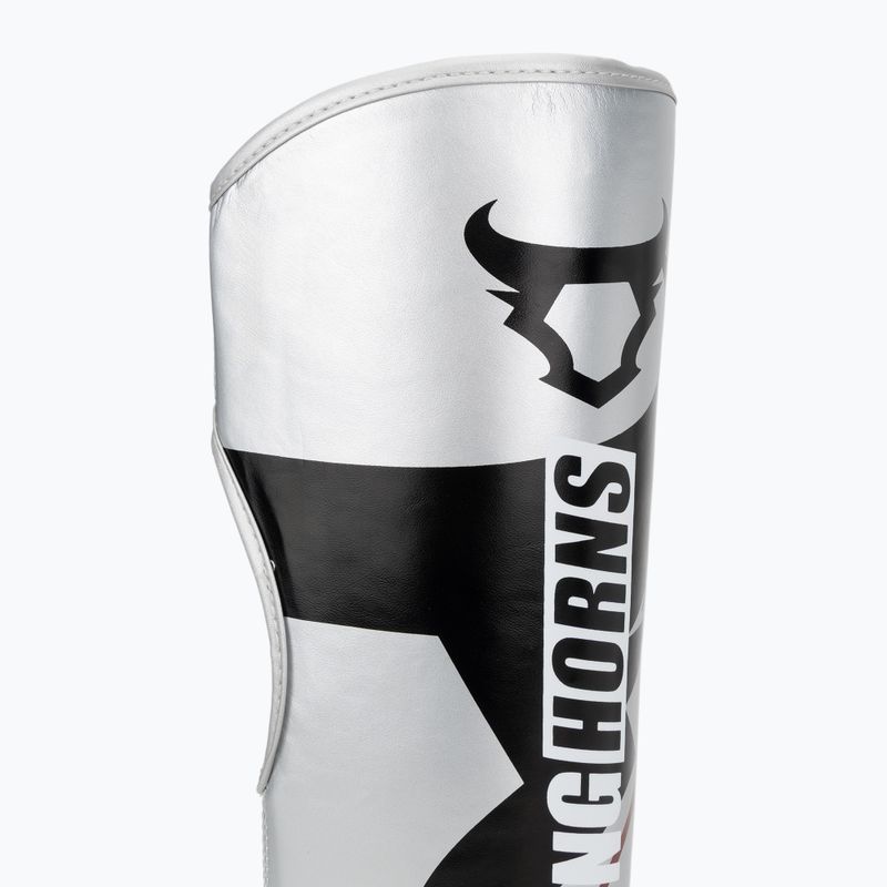 Shin and foot guards Venum Ringhorns Charger Shin silver/black 6