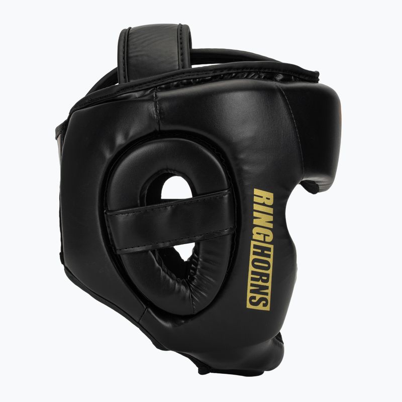 Boxing headguard Venum Ringhorns Charger Headgear black/gold 2
