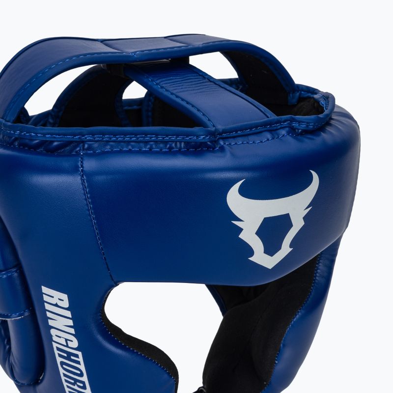 Boxing headguard Venum Ringhorns Charger Headgear navy blue/red 4