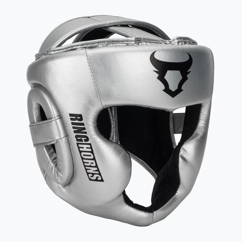 Boxing headguard Venum Ringhorns Charger Headgear silver/black