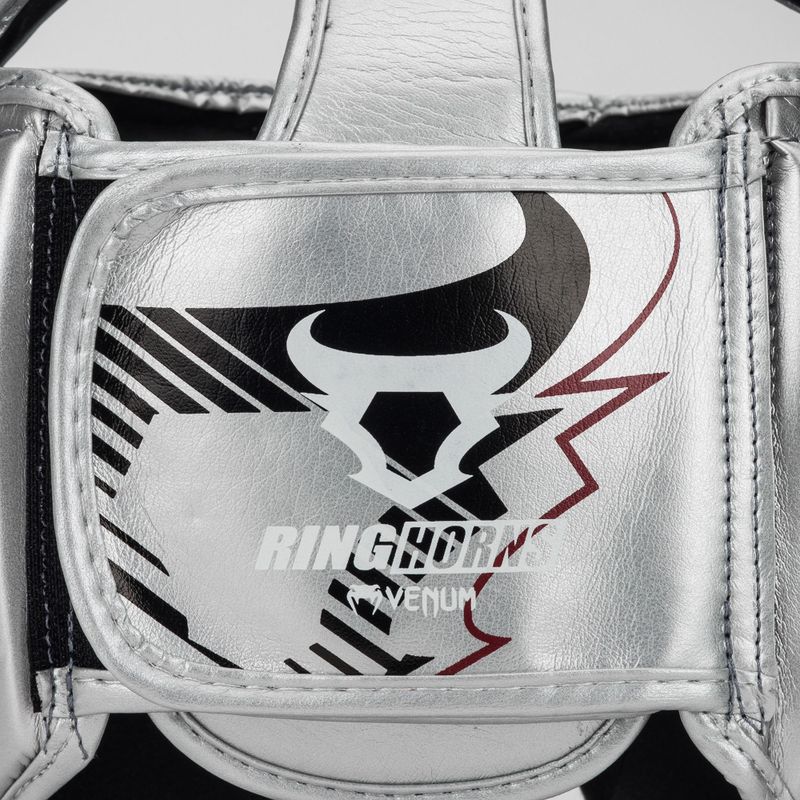Boxing headguard Venum Ringhorns Charger Headgear silver/black 5