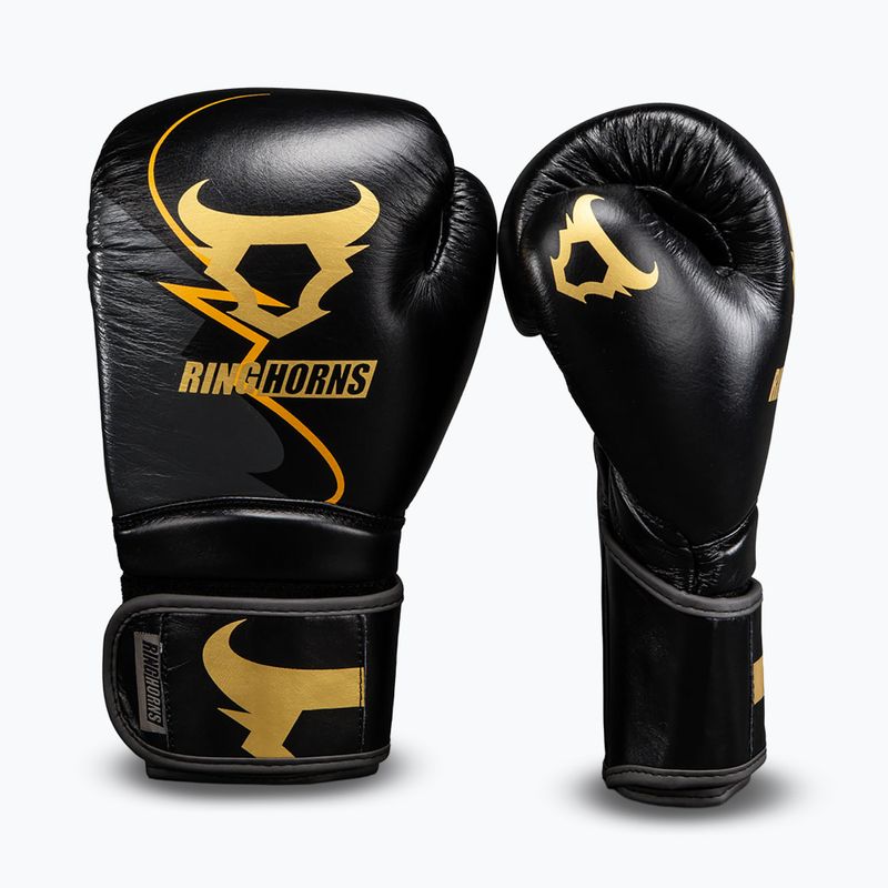 Boxing gloves Venum Ringhorns Charger Boxing black/gold 2