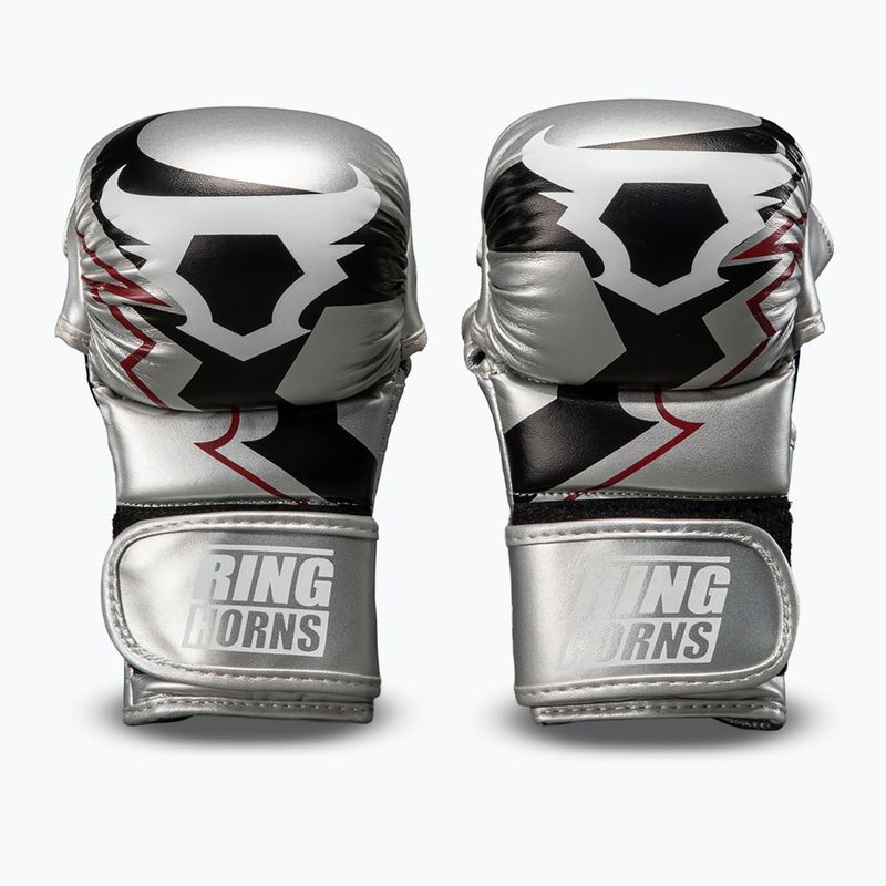 Boxing gloves Venum Ringhorns Charger Boxing silver/black 2