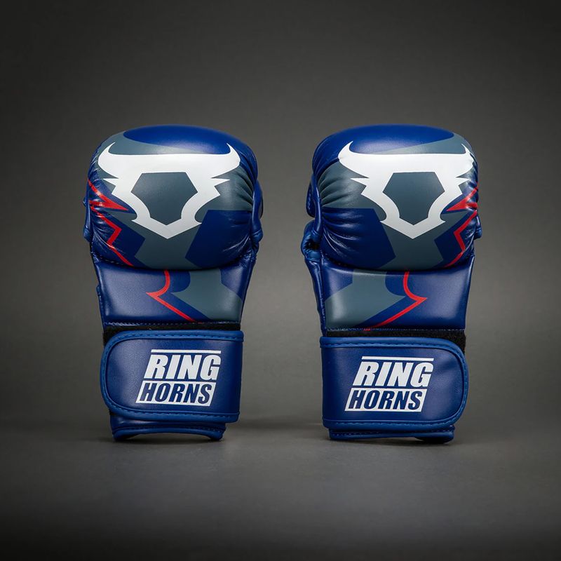 Sparring gloves Venum Ringhorns Charger navy blue/red 2