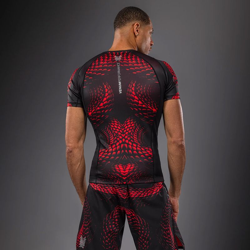 Men's rashguard Venum Matupa Short Sleeve black/red/silver 2