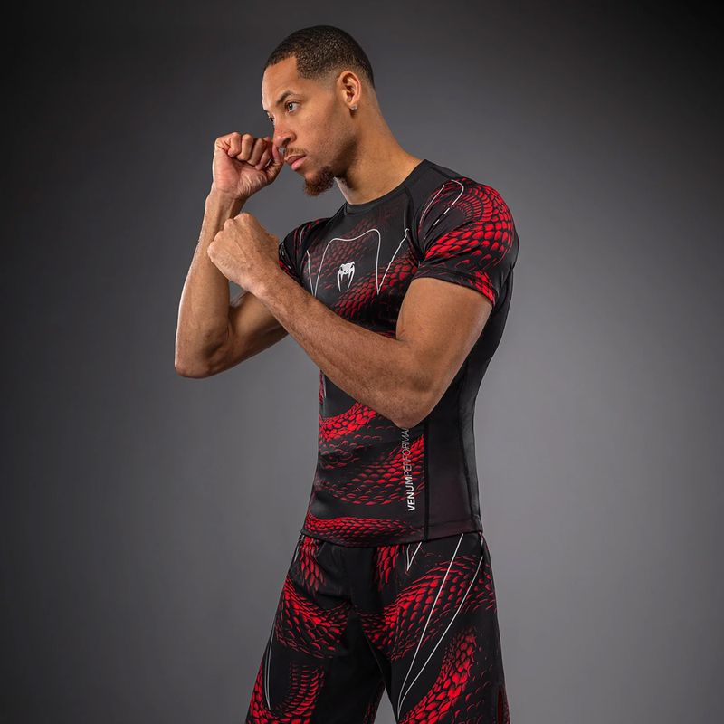 Men's rashguard Venum Matupa Short Sleeve black/red/silver 4