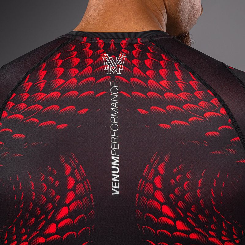 Men's rashguard Venum Matupa Short Sleeve black/red/silver 5
