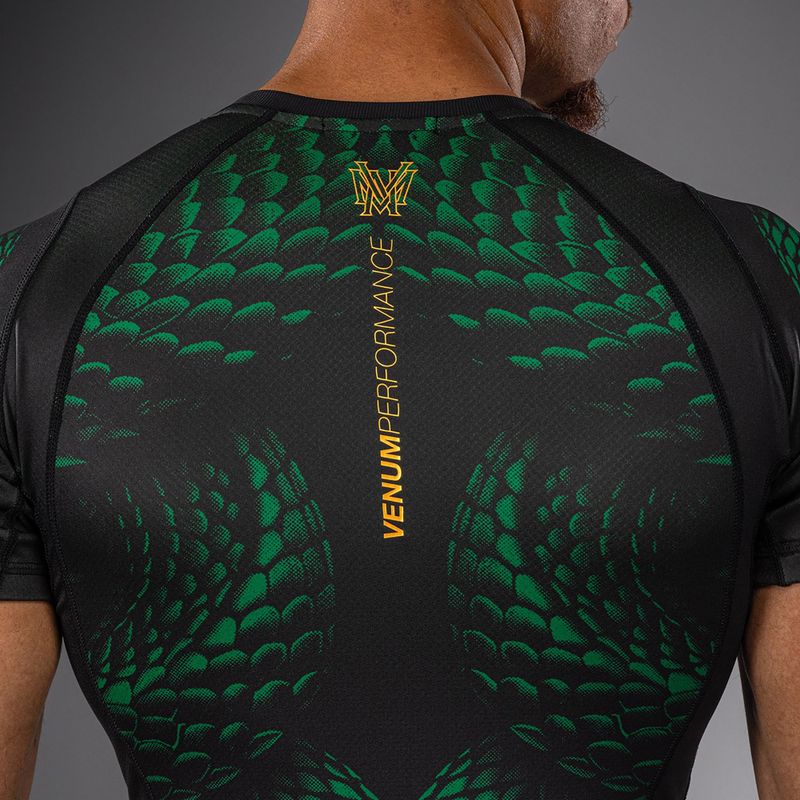 Men's rashguard Venum Matupa Short Sleeve black/green/gold 5