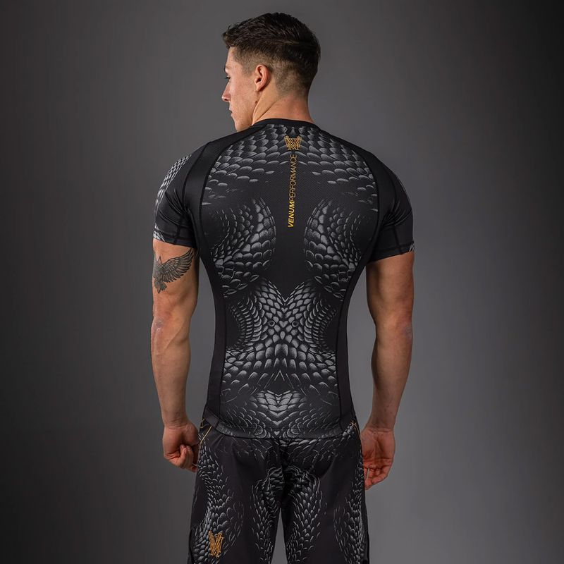 Men's rashguard Venum Matupa Short Sleeve black/grey/gold 2