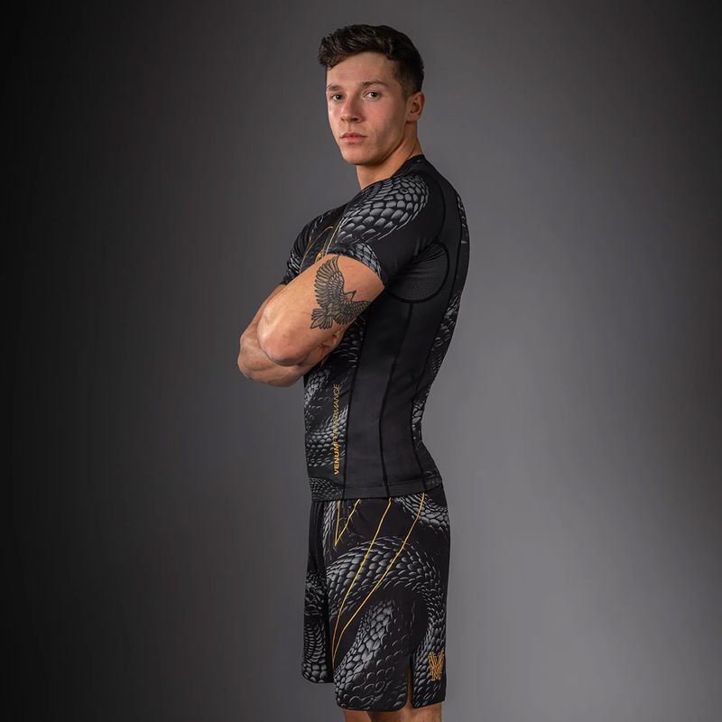 Men's rashguard Venum Matupa Short Sleeve black/grey/gold 5