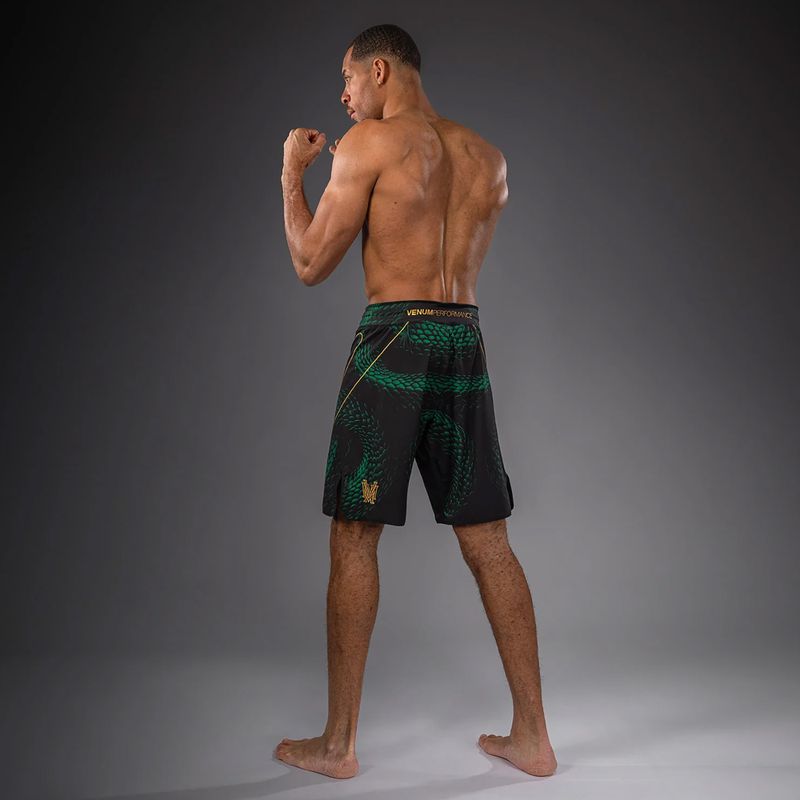 Men's training shorts Venum Matupa Fightshorts black/green/gold 4