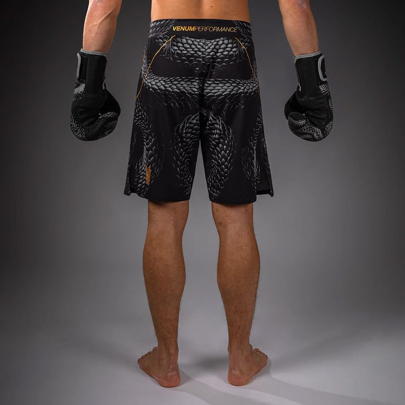 Men's training shorts Venum Matupa Fightshorts black/grey/gold 3