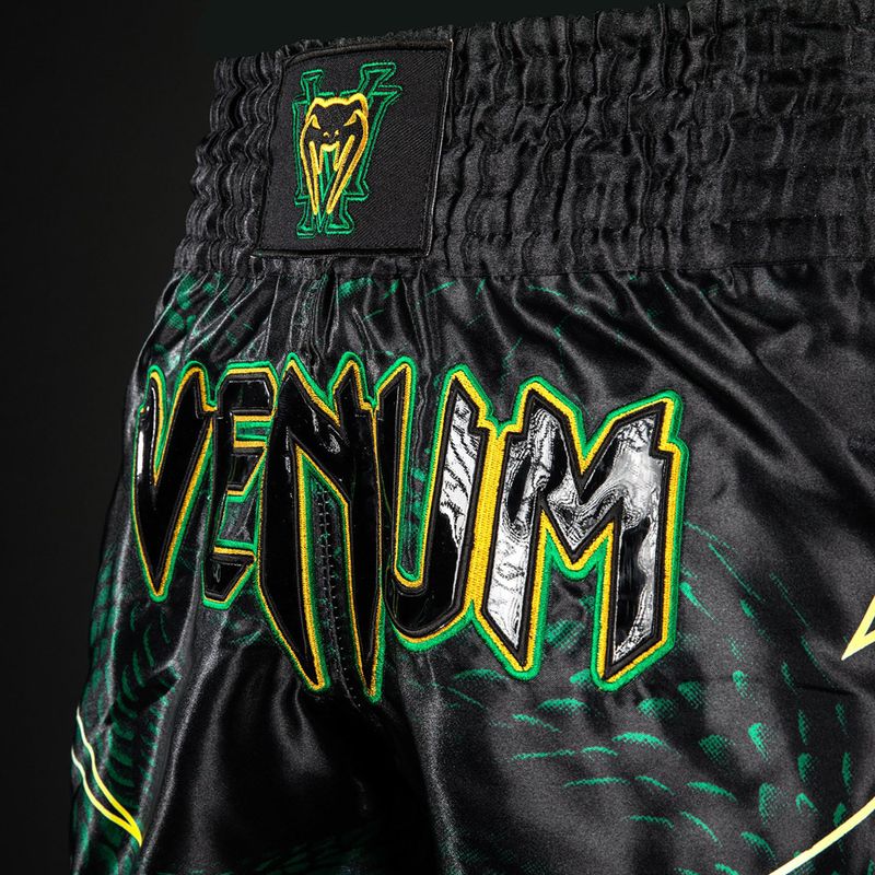 Men's training shorts Venum Matupa Muay Thai black/green/gold 5