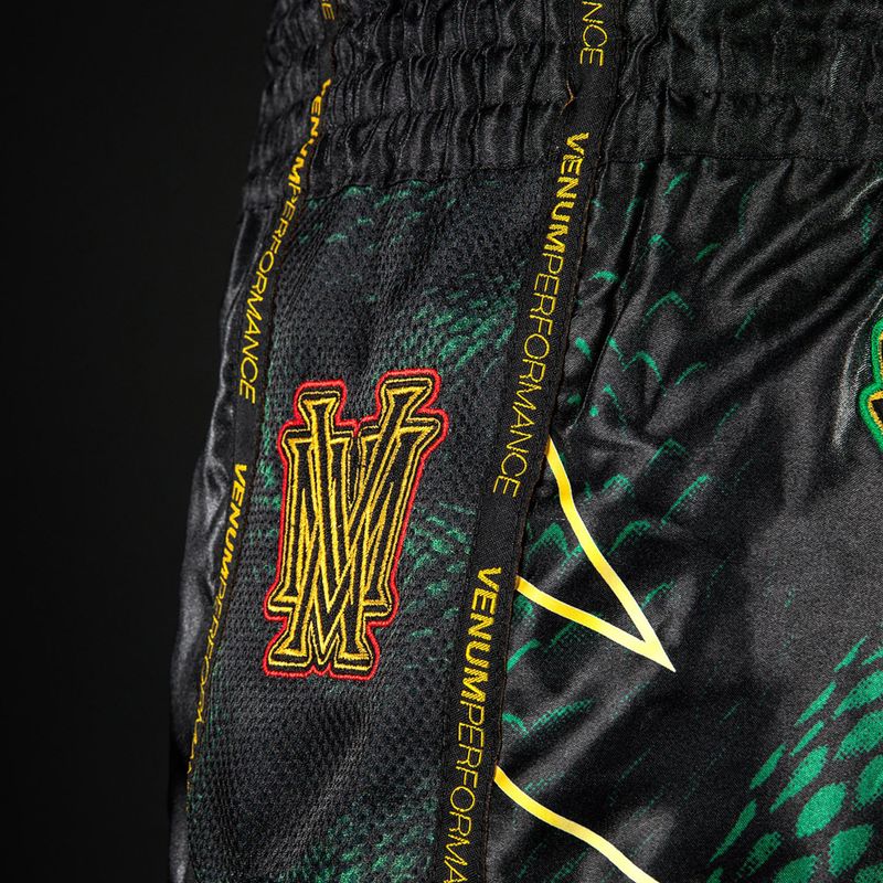 Men's training shorts Venum Matupa Muay Thai black/green/gold 6