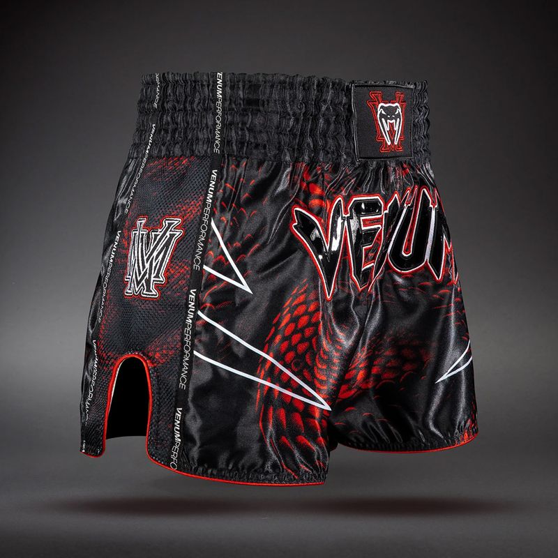 Men's training shorts Venum Matupa Muay Thai black/red/silver 3