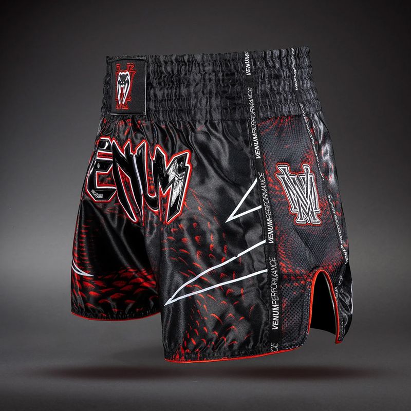 Men's training shorts Venum Matupa Muay Thai black/red/silver 4